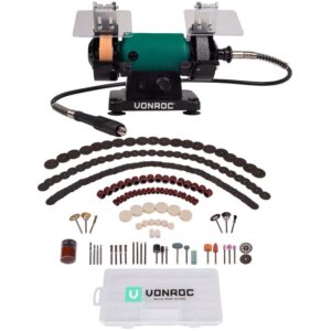 Touret à meuler VONROC multifonction avec arbre flexible et accessoires