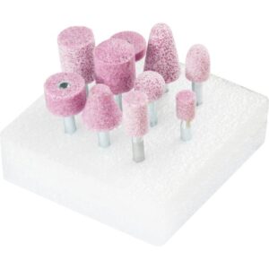 Meules sur tige PFERD 33920131 en corindon rose pour acier