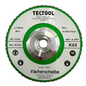Disque à lamelles diamant hybride BergTecTool avec abrasif diamanté et filetage M14