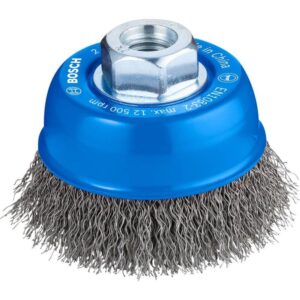 Brosse boisseau Bosch à fils ondulés pour le nettoyage des surfaces métalliques
