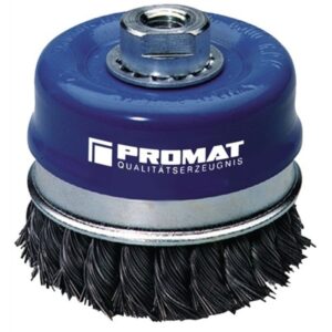 Brosse boisseau PROMAT en acier à fil tressé avec raccord M14