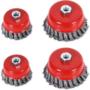 Lot de brosses métalliques AOUGO coupelles et coniques pour meuleuse