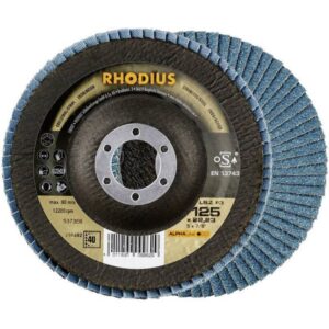 Disque à lamelles Rhodius LSZ F3, abrasif oblique à support coton