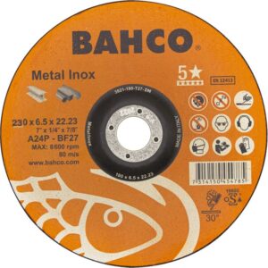 Disque à ébarber Bahco 3921-230-T27-IM pour inox et métal