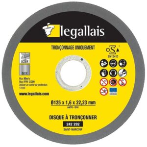 Disques à tronçonner SIDAMO plats pour acier et inox, lot de 25 pièces