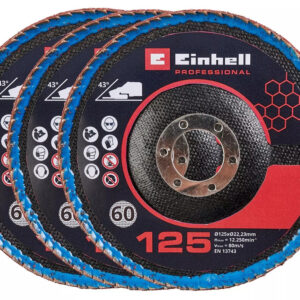 Jeu de trois disques à lamelles Einhell bombés en céramique P60
