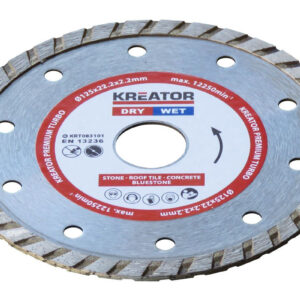 Disque diamant turbo Kreator à jante continue cannelée pour matériaux de construction