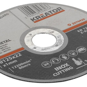 Disques à tronçonner Kreator avec moyeu plat, conditionnés par six pour l’inox