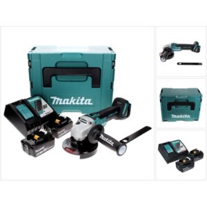 Meuleuse Makita DGA 506 sans fil avec batteries, chargeur et coffret Makpac