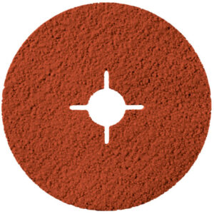 Disque fibre Metabo avec abrasif céramique P 80, présenté en lot de 25 pièces.