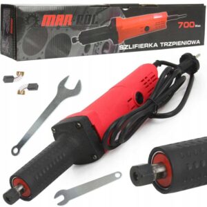 Meuleuse droite 700 W à poignée caoutchoutée et broche de 6 mm