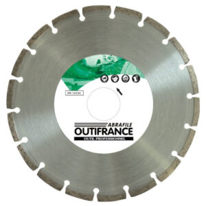 Disque diamant bâtiment OUTIFRANCE à jante segmentée pour coupe à sec